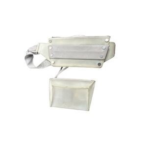 Two piece Rare Hammitt Hunter semi clear PVC belt bag with silver hardware and g